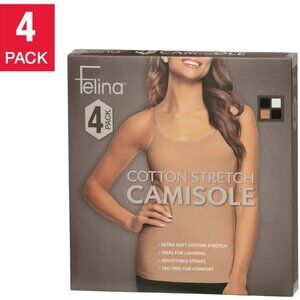 Felina Women's Camisole 4-pack Cotton Stretch Size L